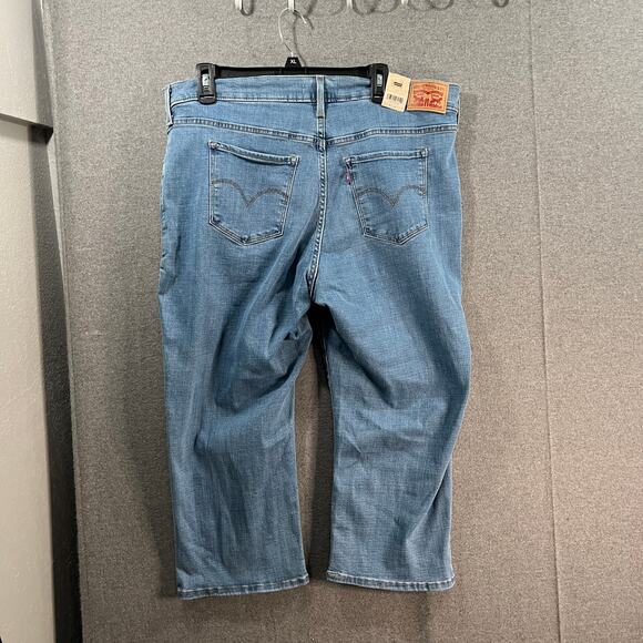 Levi's 311 Shaping Skinny Capri Women's Jeans Blue Denim Light Wash Size 18W - Picture 2 of 10